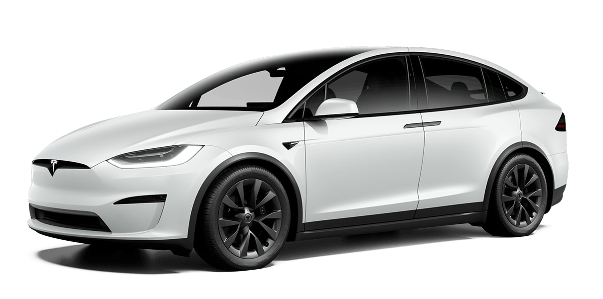 Tesla Model X on white