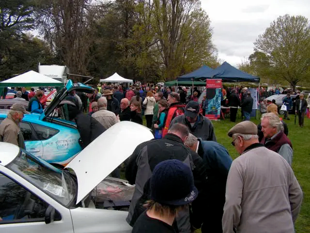 People at a Canberra EV festival