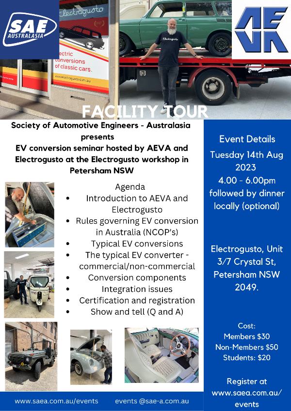 Event - EV Conversion workshop - Petersham NSW