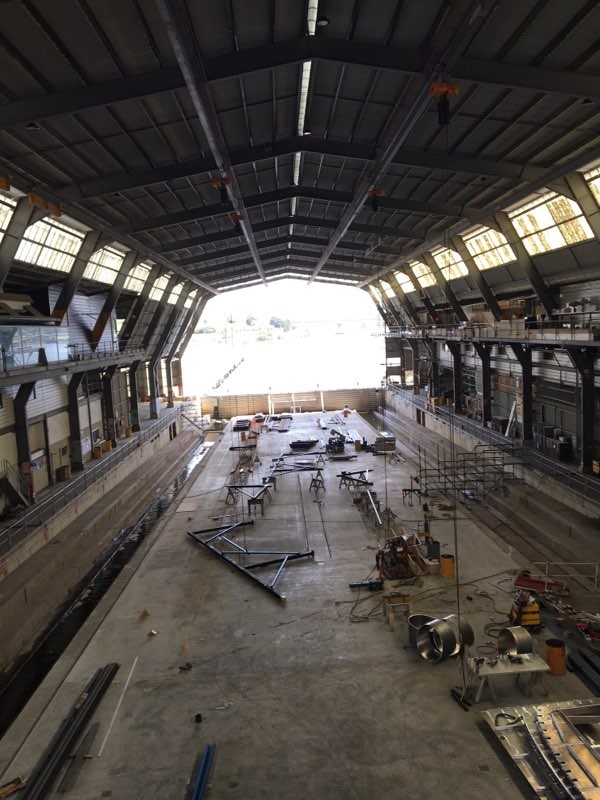 130m e Ferry in shed