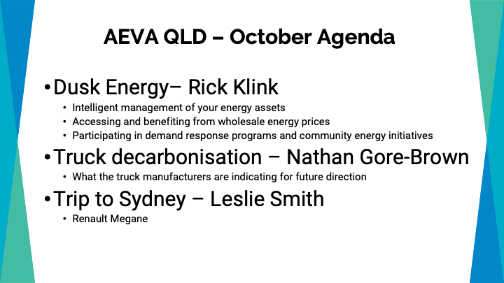 AEVA QLD Branch - October Meeting