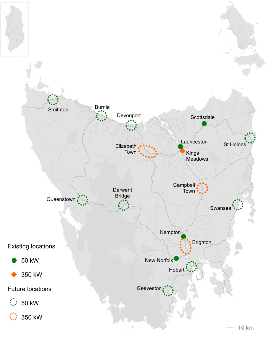 Tasmanian fast charging network rapidly expanding 06212020