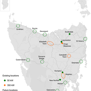 Tasmanian fast charging network rapidly expanding