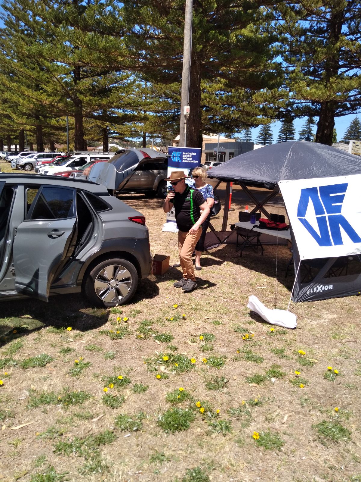 Ant explains charging EVs to an interested punter