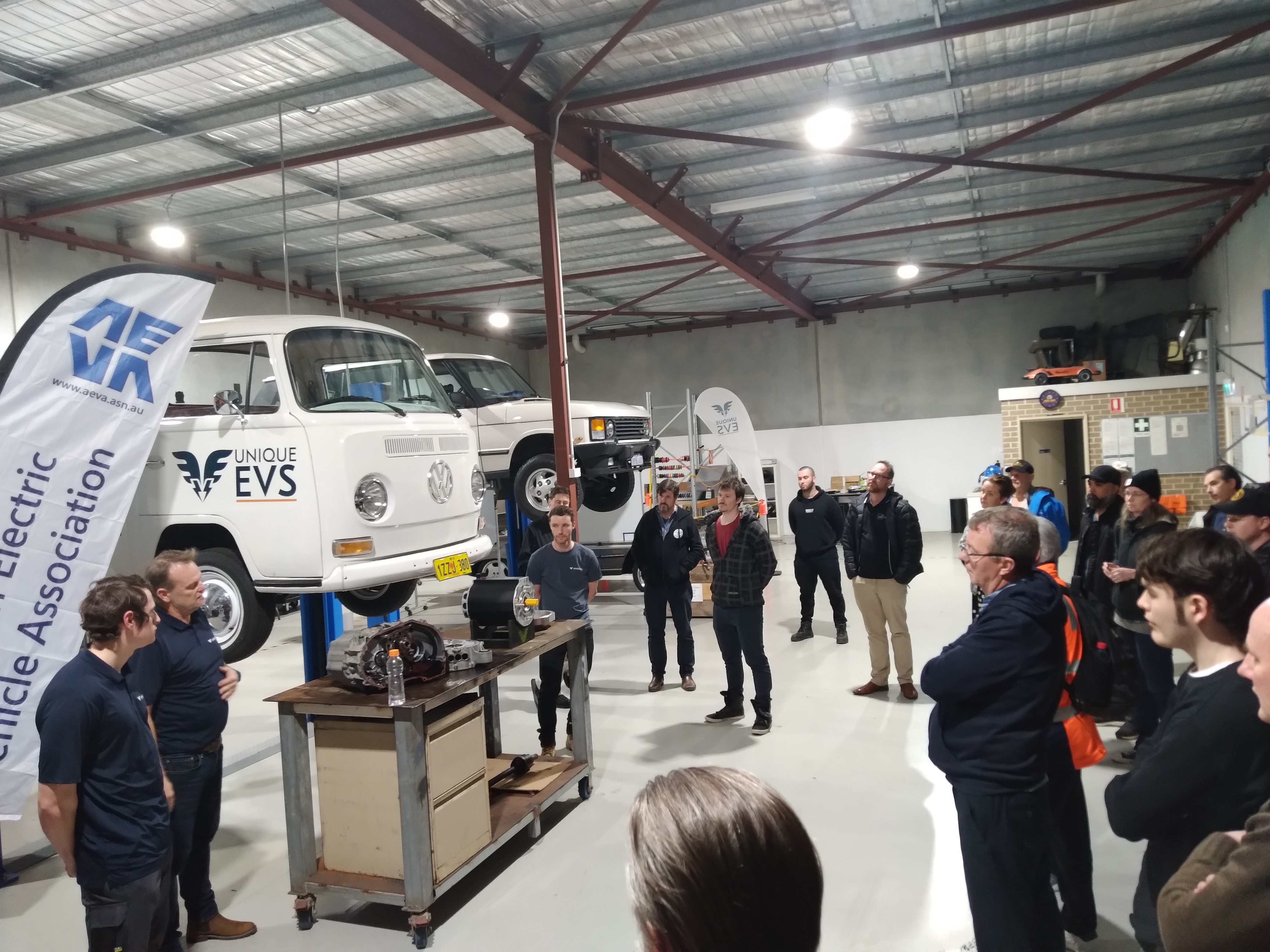 Cam and the team at Unique EVs showed the group some of their recent projects