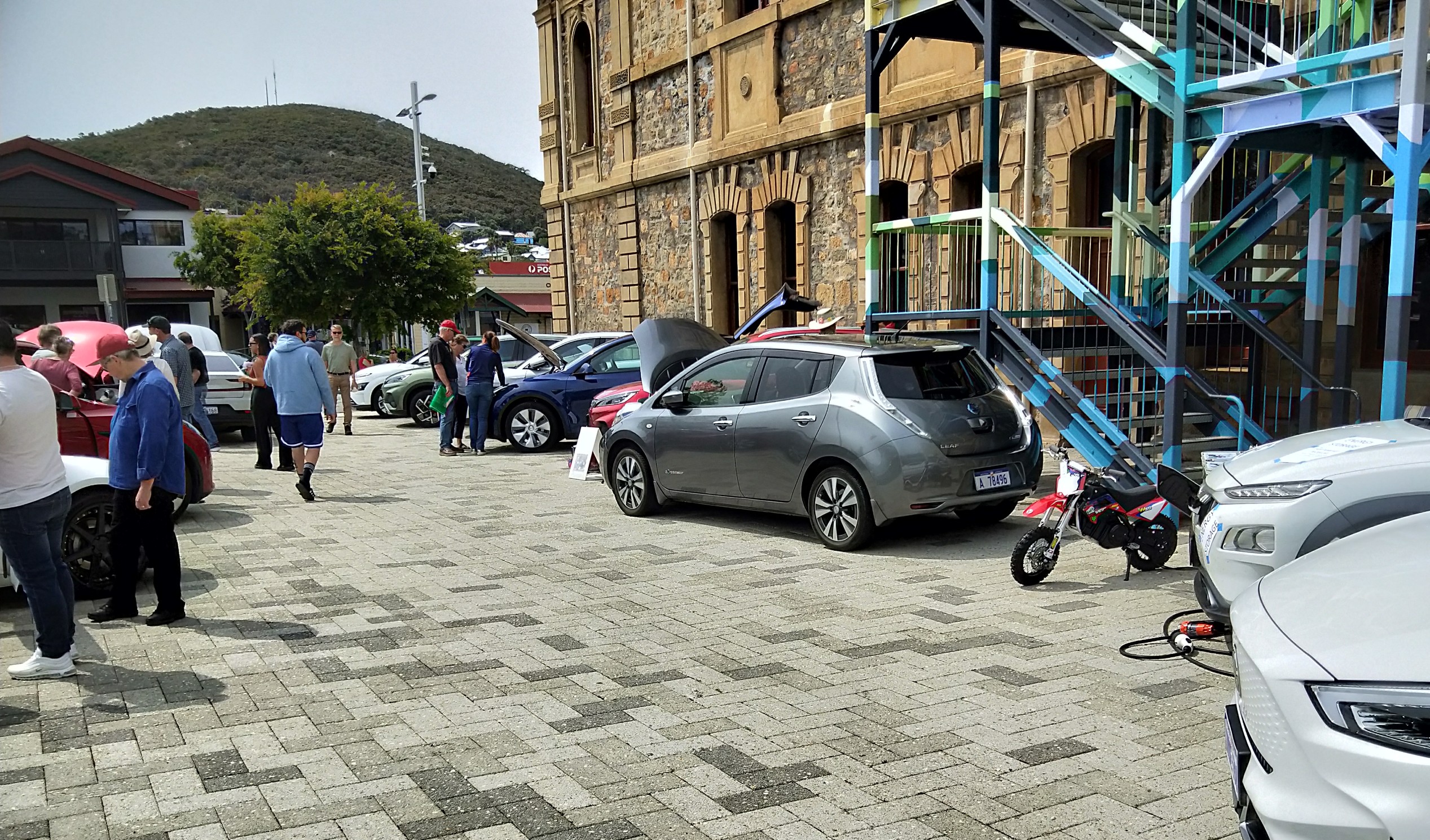EVs Outside the Albany town hall